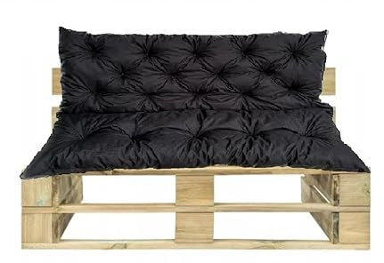 Cojín impermeable para palés para exteriores, para columpio de Hollywood, cojín para banco, cojín de asiento y respaldo, cojín para paletas, para exteriores, 100 x 110 cm (100 x 50 x 60 cm), color
