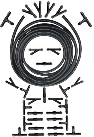 5 M Universal Scheibenwaschanlage Schlauch, Wischwasserschlauch Reparaturset, Automotive Schlauch, mit 30 Stücke Schlauchverbinder
