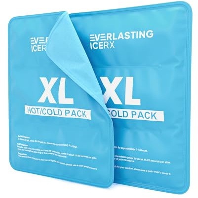 Reusable Ice Pack for Injuries | 11 x 14.5 - 2 Pack XL | Hot & Cold Pack | Large Ice Pack for Back Pain Relief, Soft Ice Packs Reusable, Flexible When Frozen