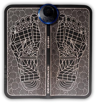 DEMERGY® Massage des Pieds Tapis électrique portatif de massage EMS Foot Massage Pad avec SME Technologie Physiothérapie et Design Ergonomique réduction de la fatigue favorisant la circulation de sang