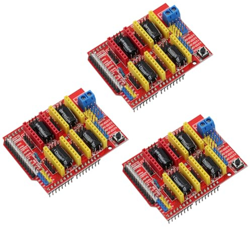 Heevhas 3PCS CNC-Schild V3-Graveur Erweiterungsplatine Entwicklungs-Board | Antriebsplatine für A4988 für Arduino für 3D-Drucker