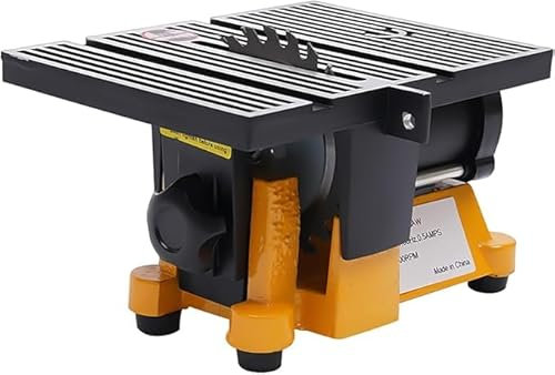 MEHOOSPVN 4 Mini Table Saw Cutting Machine 4500 RPM Tool Wood Glass Stone Cutter DIY Power Tools Cuts, 90W Electric Professional Table Saw with 3pcs 4 Diameter Saw Blades Wood, Glass, Stone, Metal