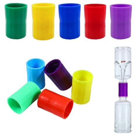 JOYOLA 10 Pezzi Connettore Vortex Flacone, Connettori Sperimentali Tornado, Tornado Connettore in Plastica, Connettore Bottiglia Vortice per Fare Tornado, Esperimenti Scientifici, Test, Educazione