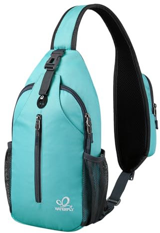 WATERFLY Sling Rucksack Sling Bag Schulterrucksack Umhängetasche Verstellbarer Rucksackgurt Wandern Brust Rucksack für Herren und Damen