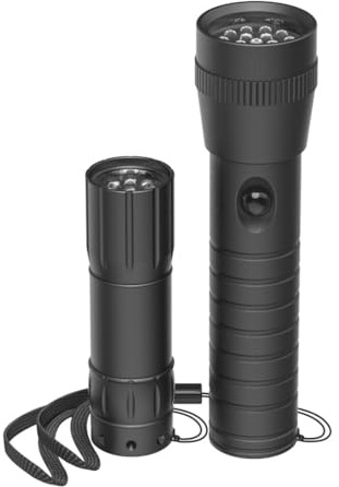 Hama LED-Taschenlampe FL-DUO, mit Batterien, Aluminium, 2er-Set