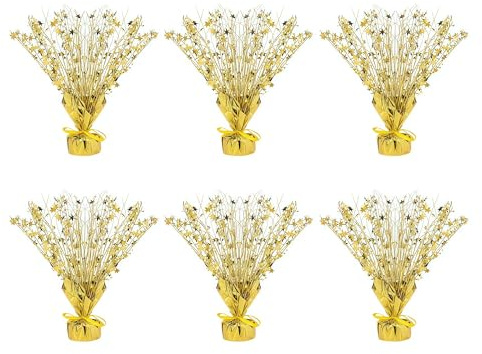6 Pack Golden Star Foil Spray Centerpiece Table Decoration Metallic Foil Spray,for Birthday Wedding Anniversary Graduation Holiday Party Supplies Gold