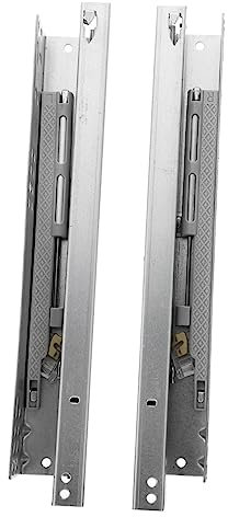Lurrose 2pezzi Guida Scorrevole Silenziosa Per Cassetto Binario Scorrevole Per Supporto Inferiore Per Mobili Materiale Facile Installazione
