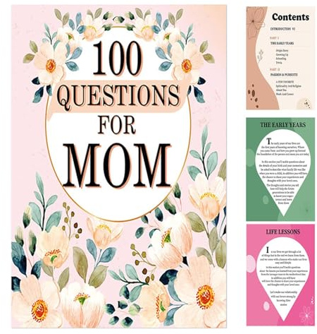 100 Frågor För Mamma Journal Och Berättelse, Mamma Dotter Journal Med Engagemang, Livshistoria Journal För Mamma Och Din Berättelsebok För Kvinnliga Mödrar Döttrar Födelsedag Jul
