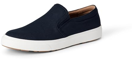 Amazon Essentials Zapatillas Sin Cordones Hombre, Azul Marino Blanco, 45 EU
