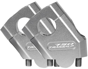 TXDBD Riser per Manubrio Moto per H&Onda XL750 TRANSALP XL 750 Manubrio Barre Rising Mount Clamp Riser Innalzamento Distanziale Rialzo Manubrio(Argento 28mm)