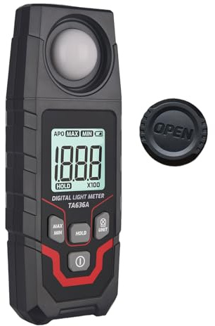 Luxmètre numérique léger pour des données précises de mesure de la lumière avec écran LCD et sélection de plusieurs unités