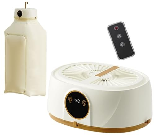 HUFENYU Machine À Repasser Automatique avec Fonction Vapeur, Sèche-Linge Portable Et Défroisseur Vapeur avec Télécommande sans Fil for La Maison Et Les Voyages