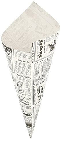 Garcia de Pou CP400J 250 Cornets en papier 400 gr Journal, Papier, blanc, 29.5 x 29 x 20 cm