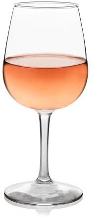 Libbey All Purpose Wine Glasses, Classic, White and Red Wine Glasses Set of 12, Stemmed Glass Drinking Cups Set for Dinner Parties, Holiday Gatherings