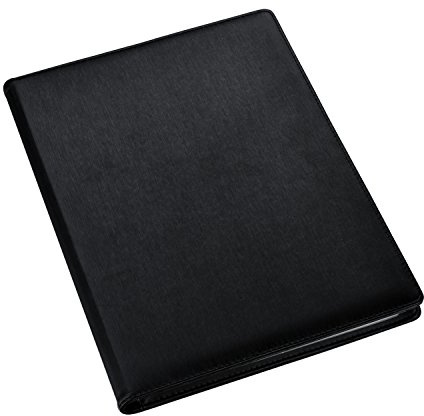 Carpeta de presentación A4 - Carpeta negra - Carpeta portafolio con fundas de plástico - Carpeta de bolsillo de poliéster por Arpan x 1 (A4-48 bolsillos/96 lados).