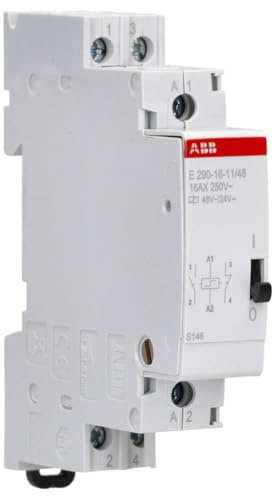 ABB E290-16-11/48 Stromstoßschalter Spule 48V AC/24 V DC 16A 1 NC + 1 NO | Schaltrelais zur Impulssteuerung, für Schaltschrank 16 Ampere Laststrom 1 Schließer & 1 Öffner 2TAZ312000R2033