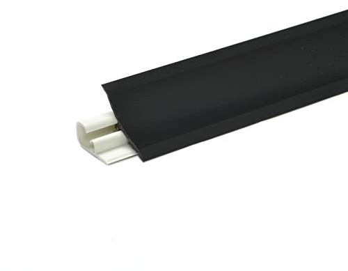 DQ-PP 2,5m WINKELLEISTE – Schwarz – 23 x 23mm – PVC – GRATIS Schrauben – Küchenleiste Arbeitsplatte Abschlussleiste Leiste Küche Küchenabschlussleiste Wandabschlussleiste Tischplattenleiste