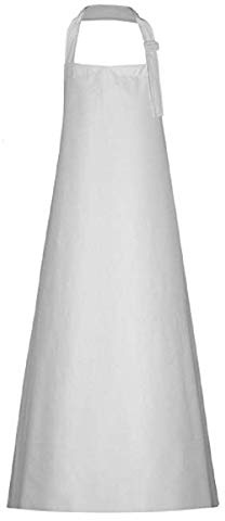 Profi Gummischürze aus PVC Plavitex 120 x120 cm, Metzgerschürze Fleischerschürze (weiß, 5 Stück)