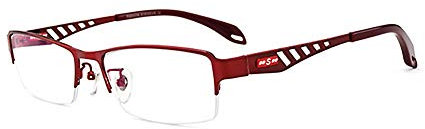 RXBFD Blaulichtfilter Brille Progressive multifokale Blaulicht blockierende Lesebrille, Halbrand Metall Anti Blue Ray Computerspiel Leser, Federscharnier Leser Männer und Frauen