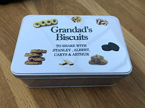 PERSONALISED BISCUIT Tin ~ Grandad's BISCUIT Tin .. Any Name ~ GRANDAD ~ BAMPY ~GRANDPA ~ GRANDPOPS ~ Tin GIFT ANY NAME YOU WOULD LIKE... Gift Birthday Present Christmas