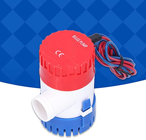 Pompa di sentina silenziosa, 12 V/24 V, 350/500/750/1100 GPH, interruttore semiautomatico, piccola pompa sommersa elettrica per scaricare corrente (24 V-1100 GPH), brand