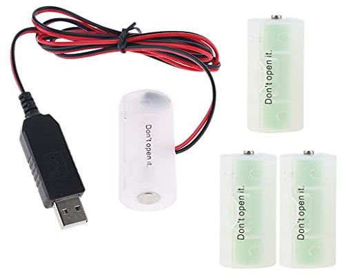 Lobounny LR14 C Battery Eliminator USB Power Supply Replace 1 To 4pcs 1.5V C Cell Battery for LED Lamps Toys Electronic Devices