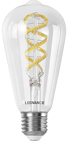 LEDVANCE E27 Edison LED Lampe, Smart Home Wifi Leuchtmittel mit 4,8 W (470Lumen), Weißglas, RGBW Lichtfarbe (2700-6500K), dimmbar und kompatibel mit Alexa, google oder App, Lampen im 1er-Pack