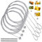 LANSKYLAN 4 Pcs Cable Acier Photo avec 48 Aimants Ronds Fil pour Suspendre Photos 2m*1.5mm Accroche Câble Suspension Câble Métallique Fixation Fil Suspension Photo pour Carte Postale Lettre Mur