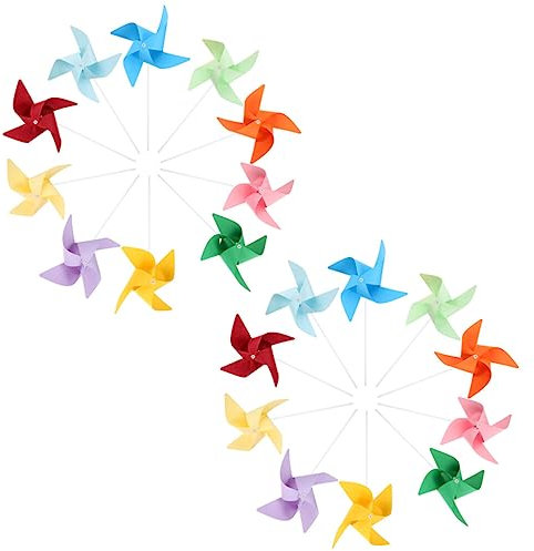 Yardwe 20pièces Moulinet pour Garçon Fille Papier Non Peint Jouet De Peinture Soi-même pour Maternelle