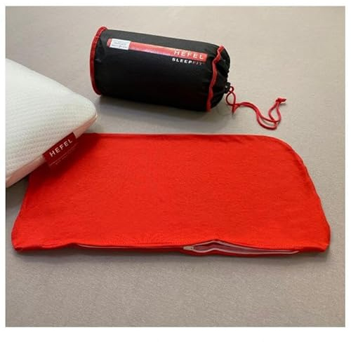 Hefel Kissenbezug für Sport Reisekissen oder Cool Reisekissen Jerseybezug 100% Baumwolle 25x45 cm Kissen-Bezug (Rot)