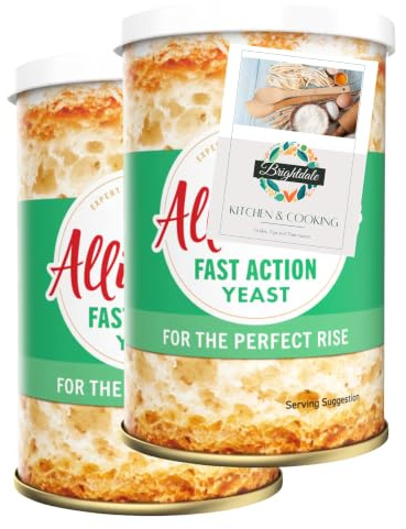 Yeast Bundle with Allinson's Fast Action Yeast Tin 2 Pack 100g + Brightdale Kitchen Booklet