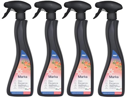 MARKA Cleaning PRO, Deodorante Ambienti BIFASICO Professionale - fragranza Deo Elegance Note di Pesca e Corallo Rosa - Prodotto Professionale per la Pulizia (Deo Elegance)