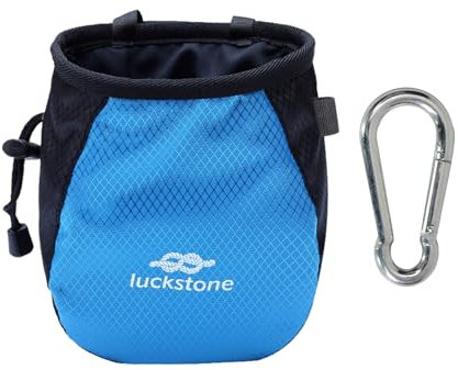 Magnesiabeutel Klettern Magnesiabeutel klein Magnesiabeutel bouldern,wasserdichter Polyester Material Blau mit Karabiner zum Sportklettern, Gymnastik, Gewichtheben