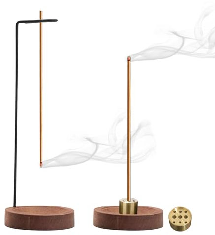 Räucherstäbchen Halter, Räucherkegel Halter, Incense Stick Holder, Modernes Design, Konische Spule, 9-Loch-Räuchergefäß, Räuchergefäß für Zuhause, Büro, Dekoration, Yoga, Meditation