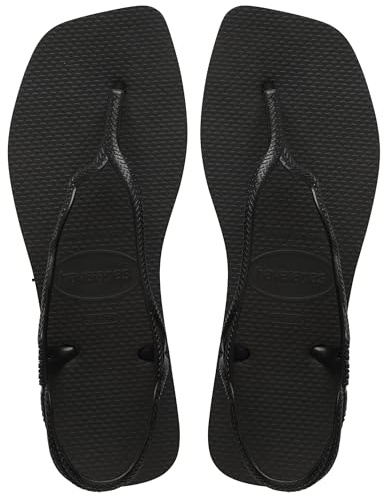 Havaianas - Soleil, Sandali A T Da Donna Eleganti, Resistenti E Confortevoli, Chiusura Posteriore, Cinghie Ondulate E Suola Con Bordi Squadrati