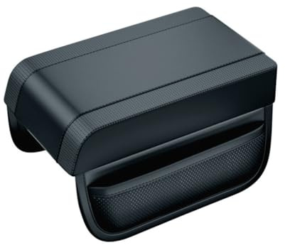 JianiStore Copri Bracciolo Auto per BMW 1 Series F40 4 Door 2019-2023,Cuscino per Bracciolo Copri Console Centrale Copertura per bracciolo Protezione Accessories,A-Black