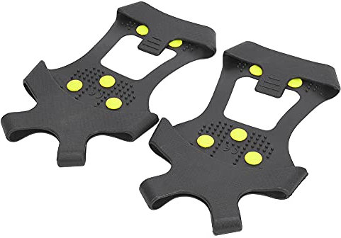 Eisschuhspikes mit 10 Zähnen, leicht und faltbar, rutschfeste Schuhüberzüge, geeignet zum Wandern und Klettern im Schnee, Männer und Frauen, M36 bis 38, L39 bis 42, XL43 bis 45 (XL:43-45)