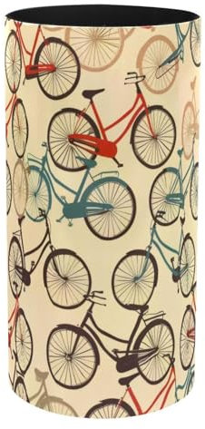 VAPOKF Porte-stylos pour bureau, boîte à musique, pot à crayons, pinceaux de maquillage, fournitures de bureau, organisateur pour la maison et le bureau – Vélos colorés sans couture