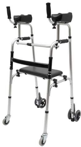 Rollator mit Rädern, zusammenklappbar, tragbar, Gehhilfe für Senioren, Gehhilfe erwachsene Gehgestell Gehgestell, Tragbare Zusammenklappbare Gehhilfen Mit Rädern, MobilitäTshilfen Zum Gehen