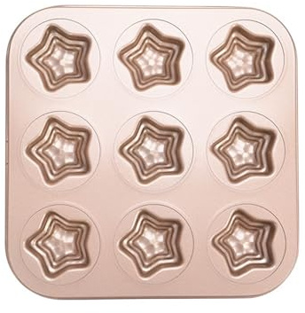 HUANGING Stampo versatile per torte a rilascio facile, teglie da forno a forma di stella, adatte per cucine domestiche e negozi di dessert