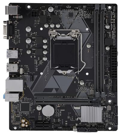H310M F R 2.0 Computer Motherboard, 2 DDR4 DIMM M ATX PCI E 3.0 Desktop Motherboard FüR LGA 1151 9. 8. Gen Kern, 1x PCIE X16, 4X SATA III, M.2 Slot, VGA, DVI, RJ45, USB 2.0