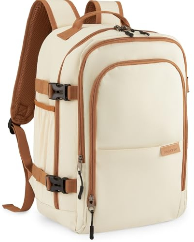 Zagatto Reiserucksack für Damen 40x20x25 Beige 20L für WIZZAIR und Ryanair leichtes Handgepäck Rücken Rucksack Solide Universal Wasserdicht Gepäck Städtrucksack, ZG932