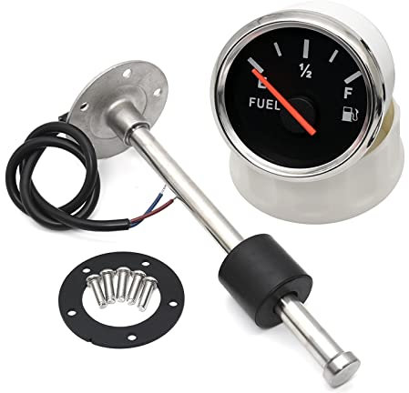 Indicador de nivel de combustible de 52MM con indicador de nivel de tanque de combustible líquido 150 200 250 300MM Nivel de combustible 0-190ohm Medidor de nivel de combustible ,Alta Sensibilidad(Onl