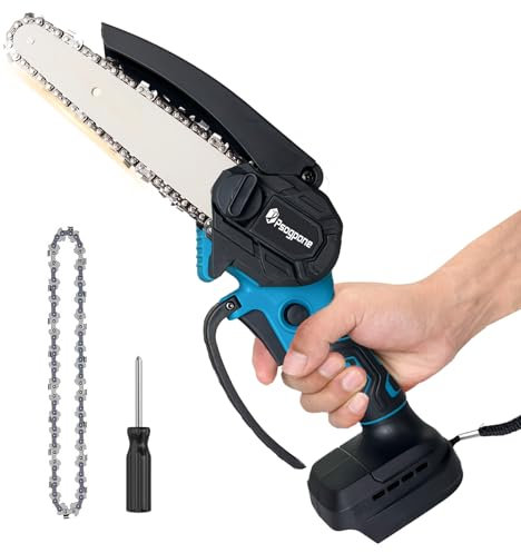 Mini Kettensäge 6 Zoll für Makita 18V Akku, Kettensäge Elektrisch, Batteriebetrieben Handkettensäge 550W, Handkettensäge Akku für Gartenscheren Astschere Holzschneidenz (ohne Akku)