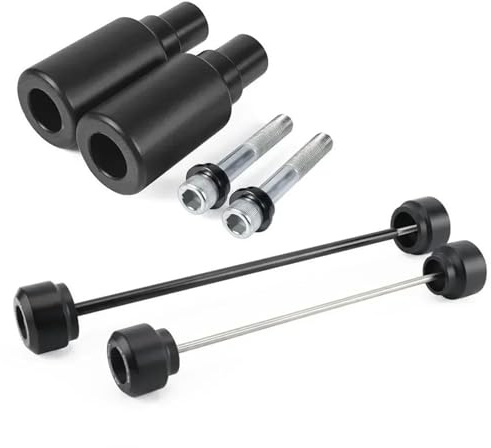 EQJSHL Motorrad Vorne Hinten Rad Achse Crash Sliders Protector Für MT-07 FZ-07 MT07 FZ07 FZ MT 07 2014-2025 Rahmen Slider Fallen Protector Sturzschutz Sturzpads(Satz B)