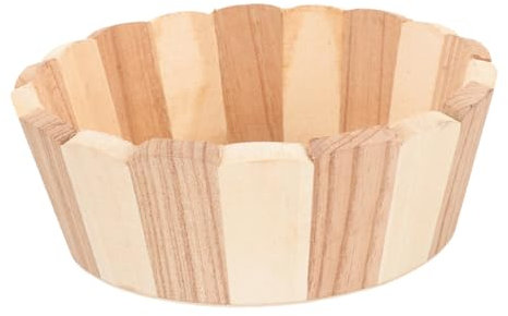 Milisten Holzblumentopf für Sukkulenten Rustikaler Pflanzer Naturbelassenem für Innenräume und Garten Robuste Langlebige Blumenvase für Dekoration