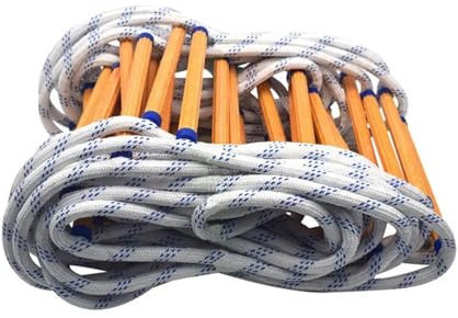 TXLEAPEY Escalera de Emergencia de 3 Metros con Cuerda Suave, Resistente al Fuego, portátil, con Ganchos, for niños y Adultos, for Trabajos aéreos al Aire Libre, ingeniería