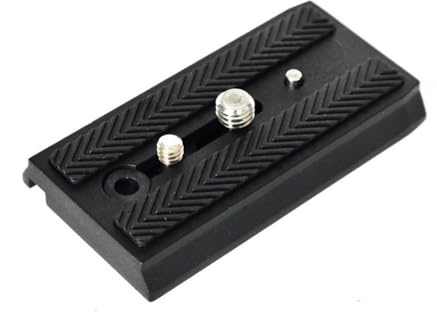 AIToWisely 501PL Sliding Dovetail Quick Release Plate - Compatible with Manfrotto 501HDV, 503HDV, 701HDV, MVH400AH, 577/501/503/701 NG Camera Tripod Heads - Includes 1/4-20 & 3/8-16 D-Ring Screw