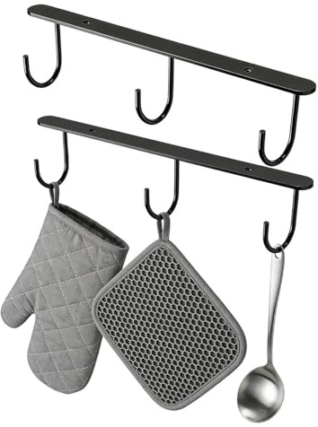 Portabicchieri, 2 pezzi, acciaio inossidabile rinforzato, montaggio a vite, , organizer per tazze sotto mensola, per bagno, cucina, armadio, corridoio