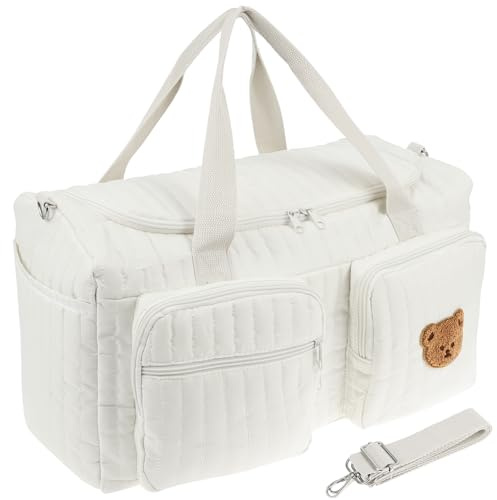 Jokapy Baby skötväska stor 48 × 22 x 26 cm, klinikväska födsel | Resväska för baby med axelrem, sjukhusväska, lätt blöjväska för resor, barnvagn, förlossning sjukhus